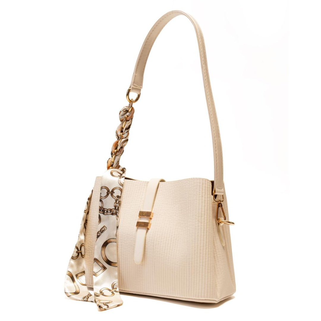 Aura Shoulder Bag With Silk Scarf
