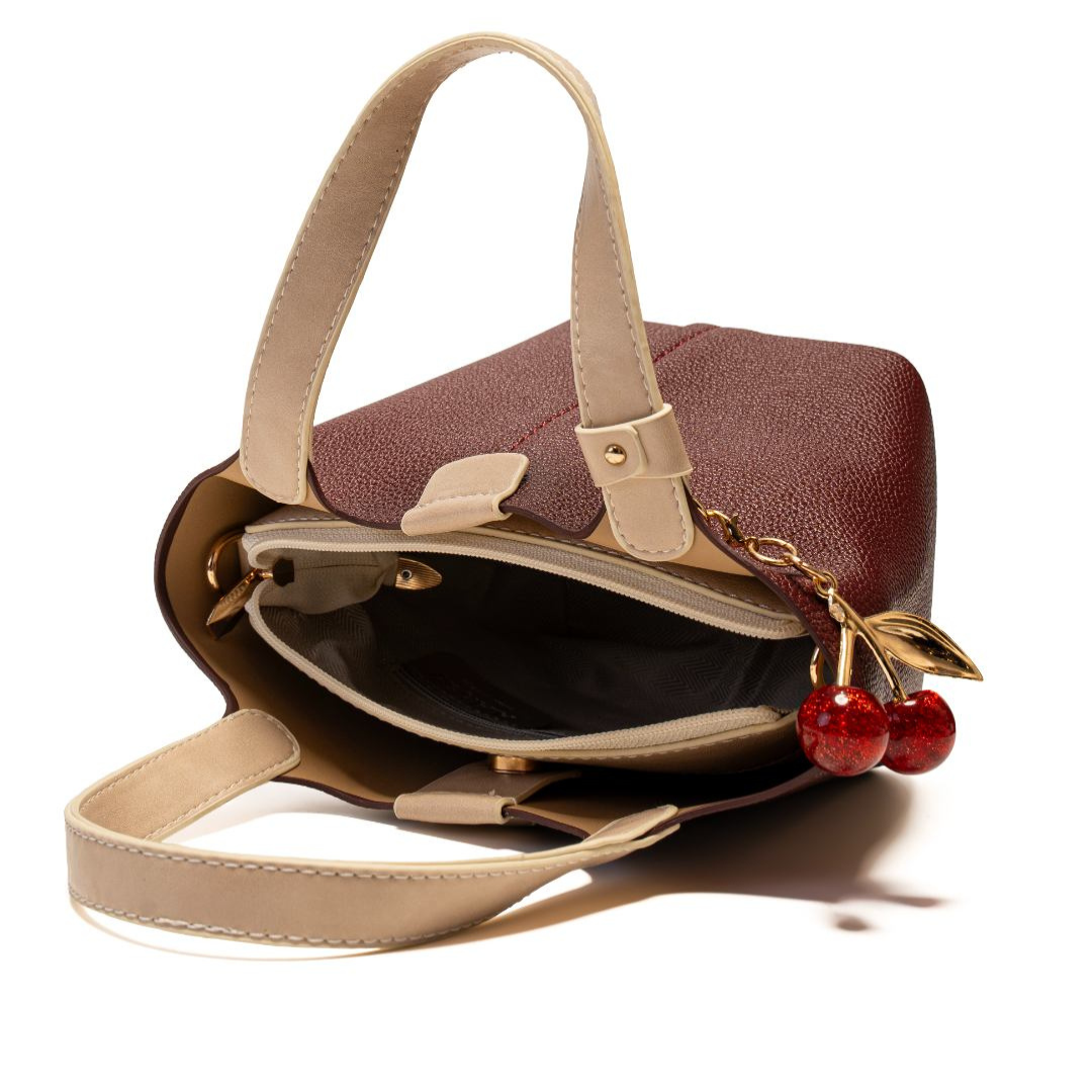 Cherry Duo Leather Tote Bag