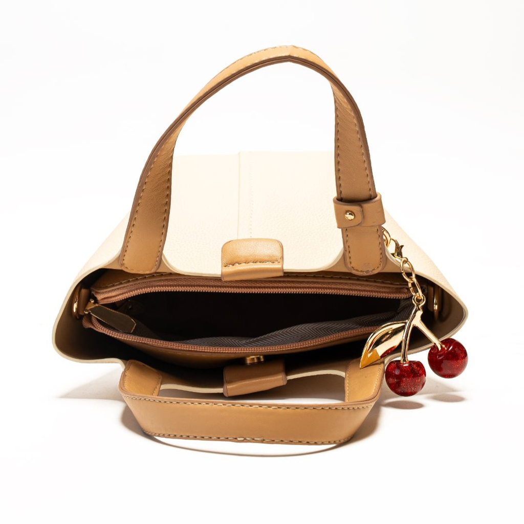 Cherry Duo Leather Tote Bag