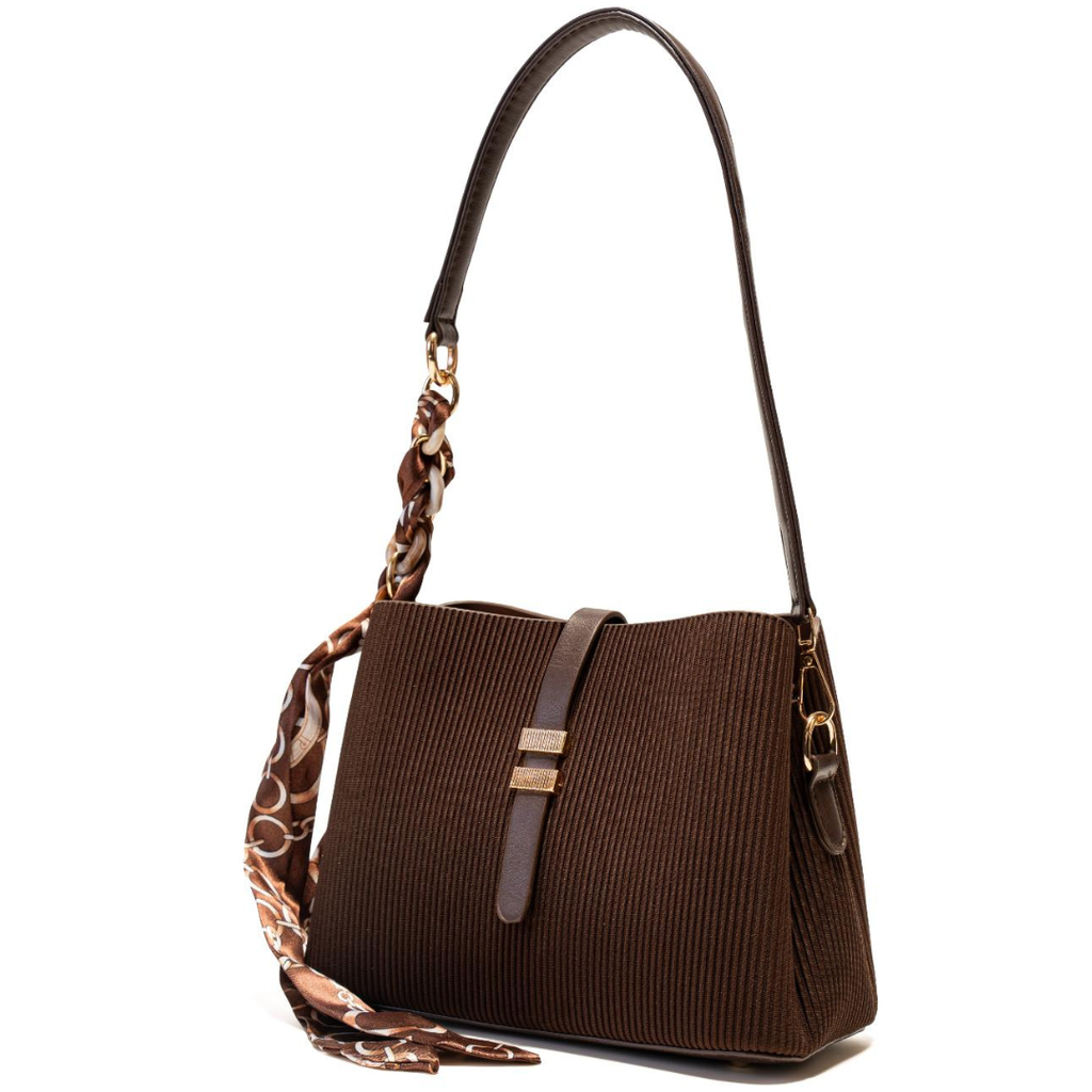 Aura Shoulder Bag With Silk Scarf