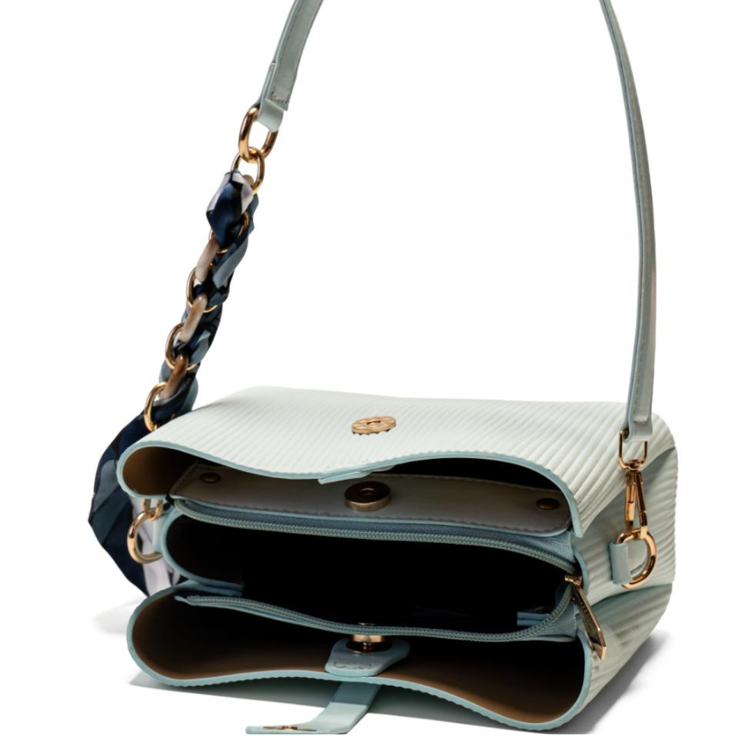 Aura Shoulder Bag With Silk Scarf