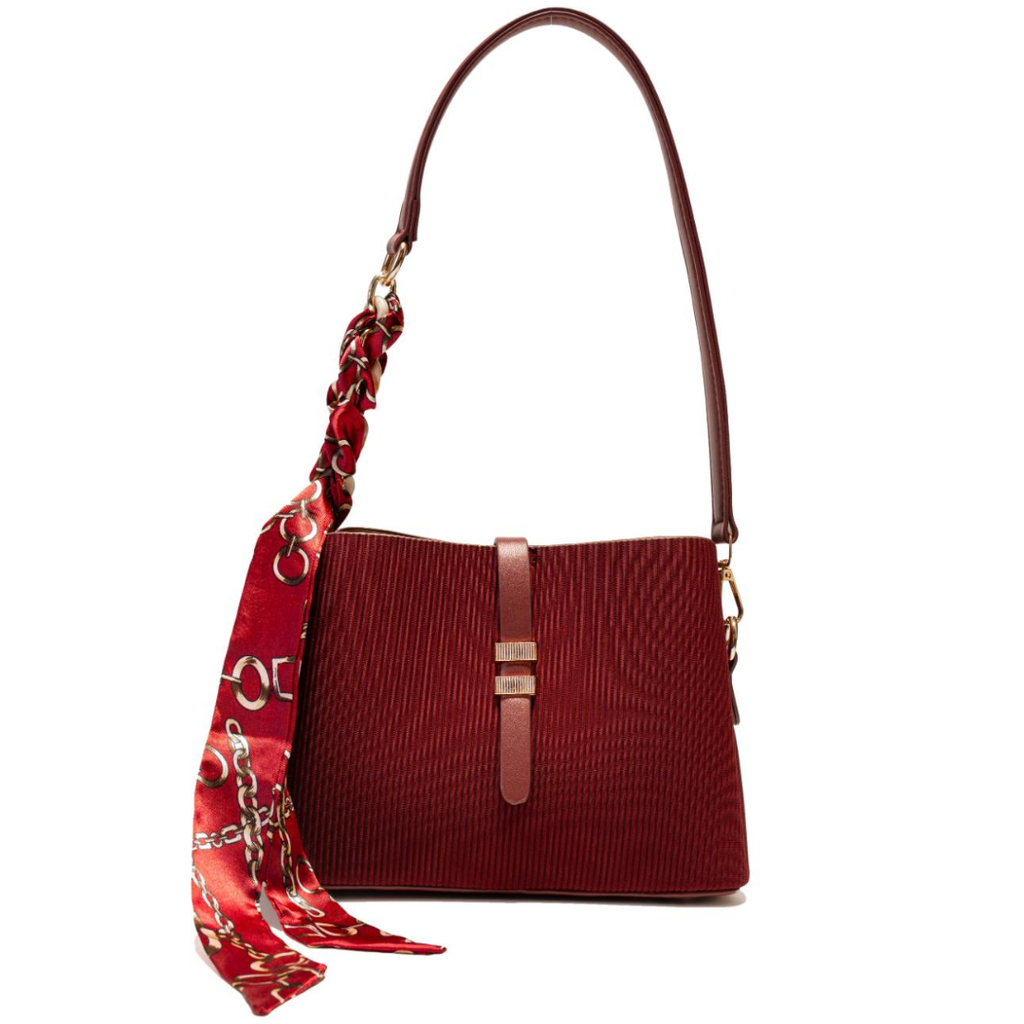Aura Shoulder Bag With Silk Scarf
