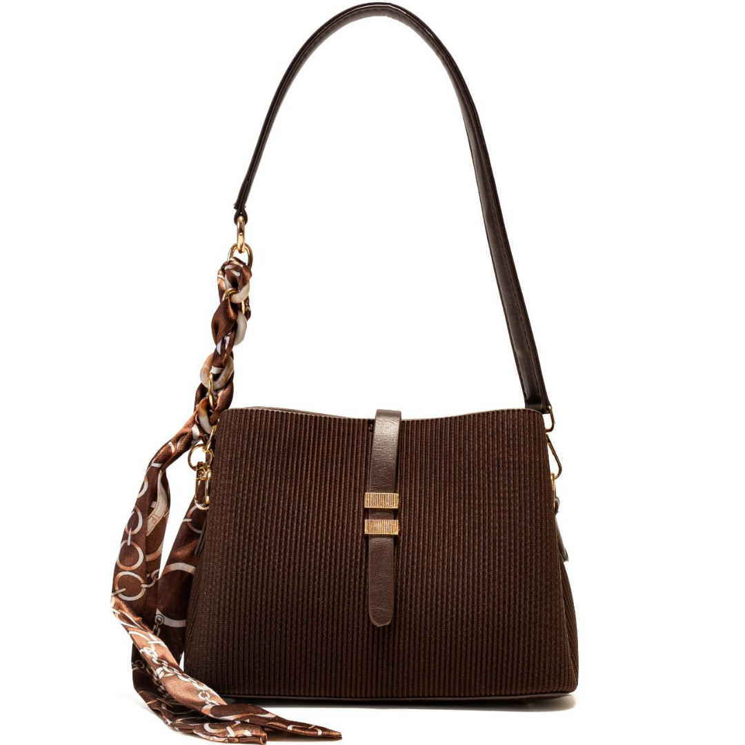 Aura Shoulder Bag With Silk Scarf