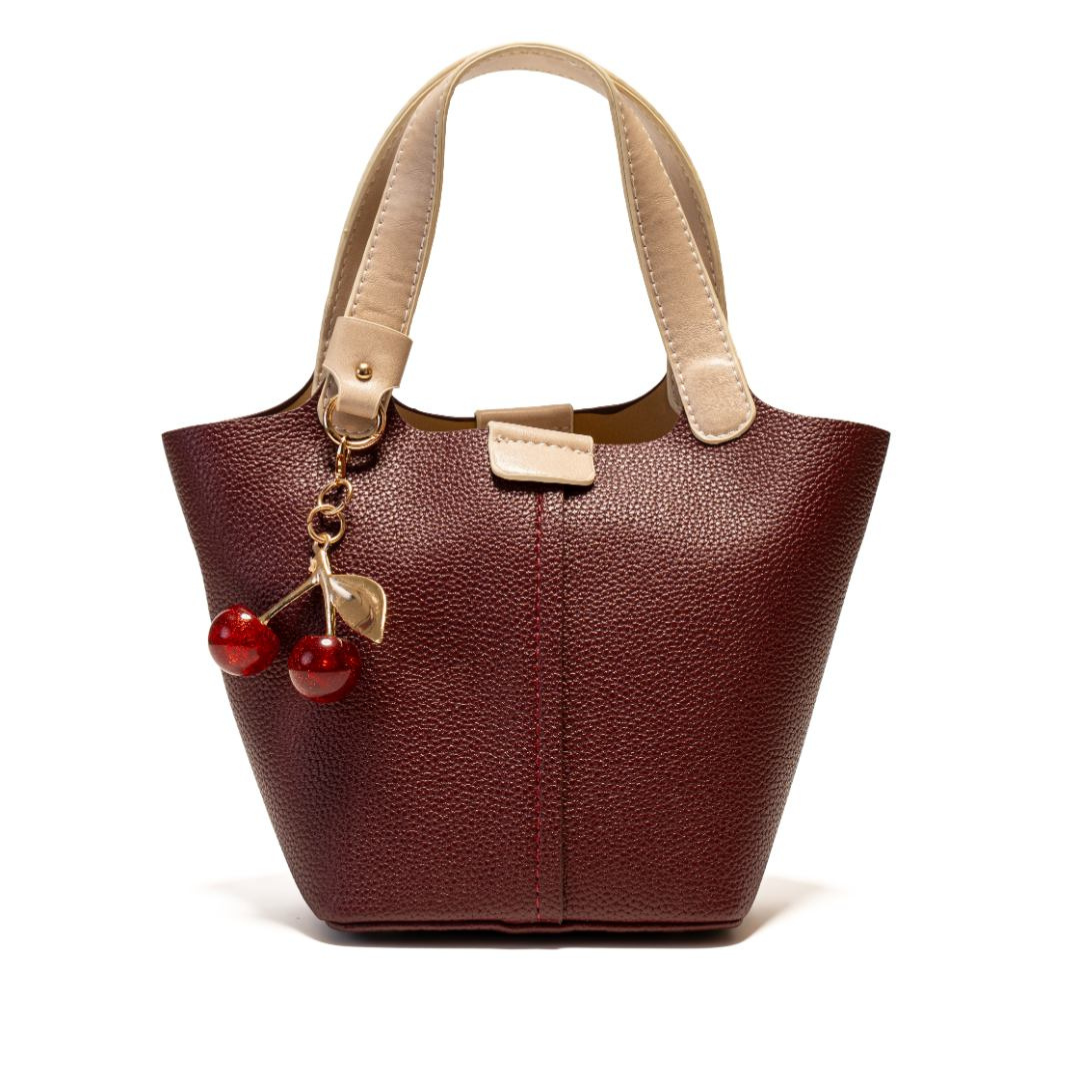 Cherry Duo Leather Tote Bag