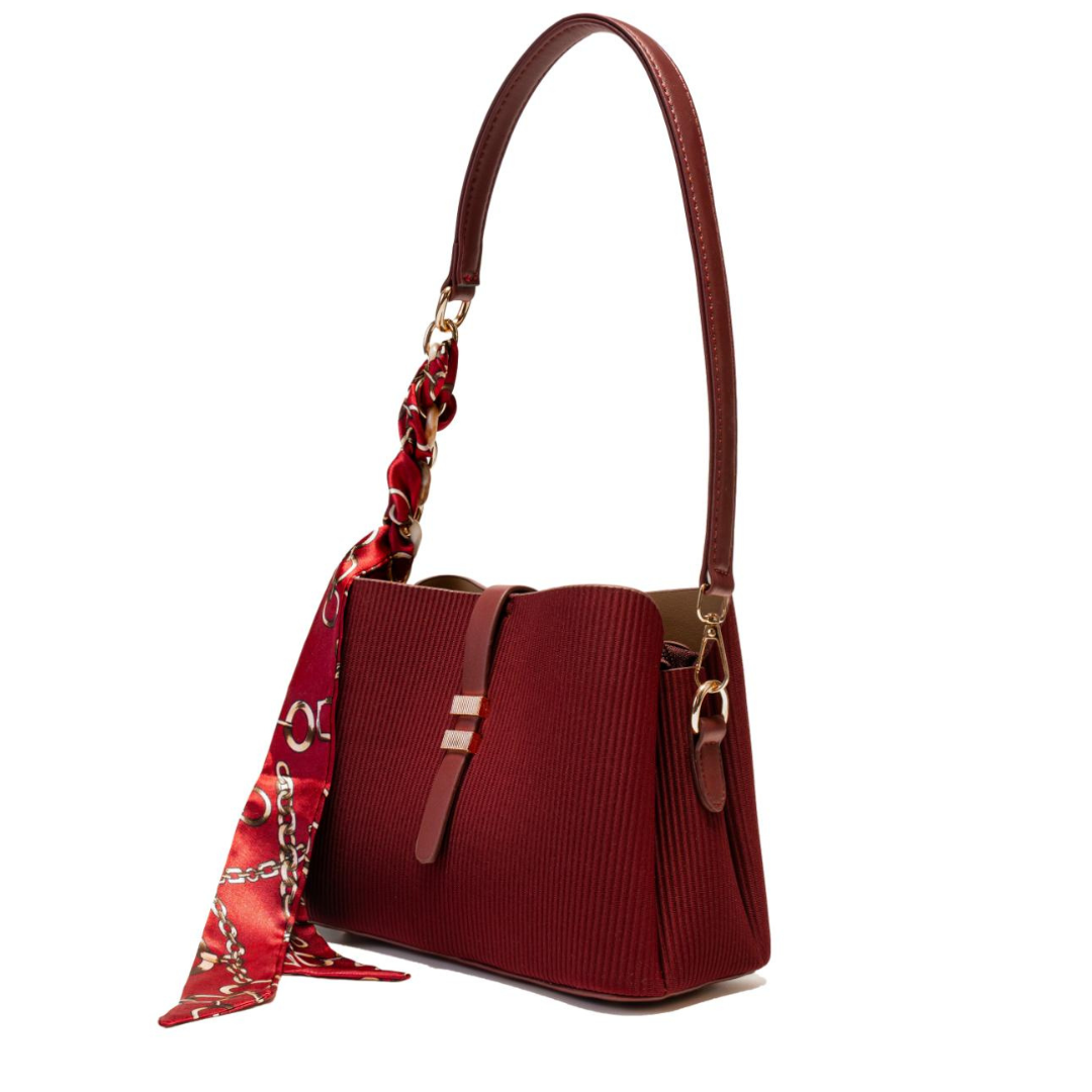 Aura Shoulder Bag With Silk Scarf
