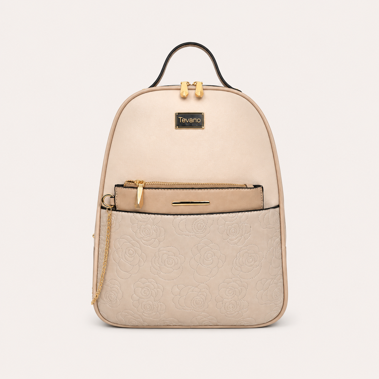 Tevano Floral Embossed Backpack