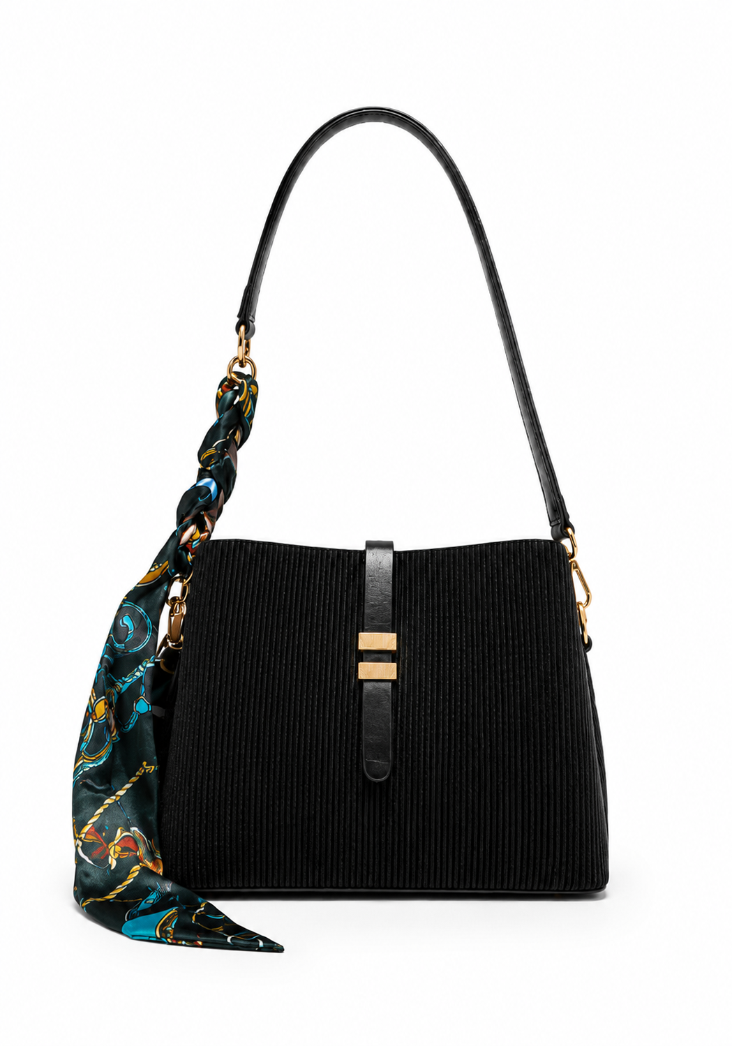 Aura Shoulder Bag With Silk Scarf – Effortless Daily Elegance