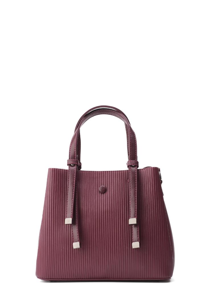 Tevano Aria Structured Handbag – Deep Burgundy