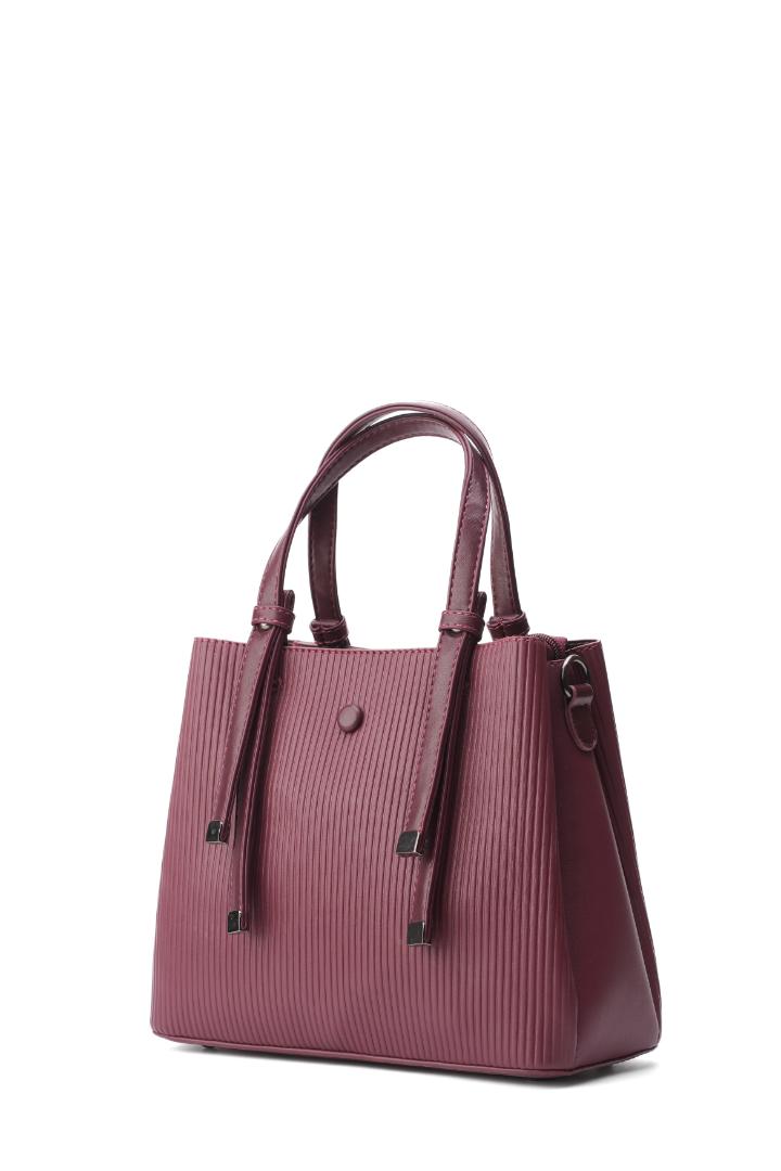 Tevano Aria Structured Handbag – Deep Burgundy