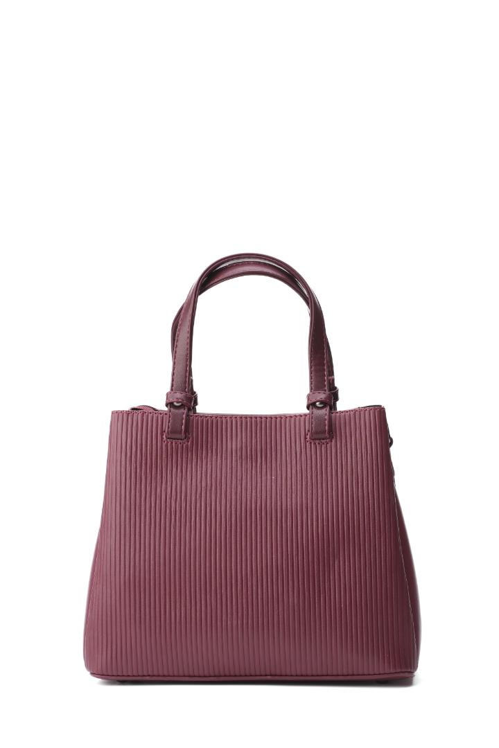 Tevano Aria Structured Handbag – Deep Burgundy