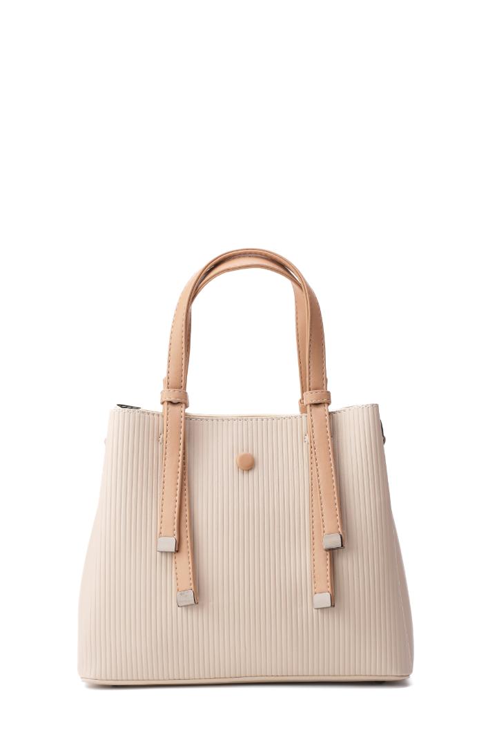 Tevano Aria Structured Handbag – Soft Cream