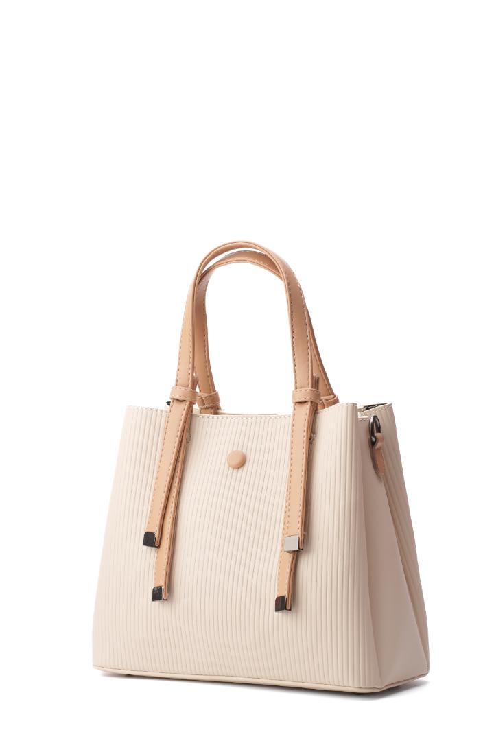 Tevano Aria Structured Handbag – Soft Cream