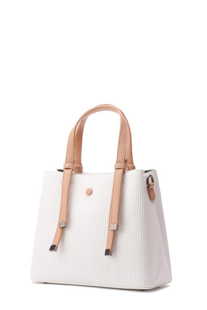 Tevano Aria Structured Handbag – Pure White