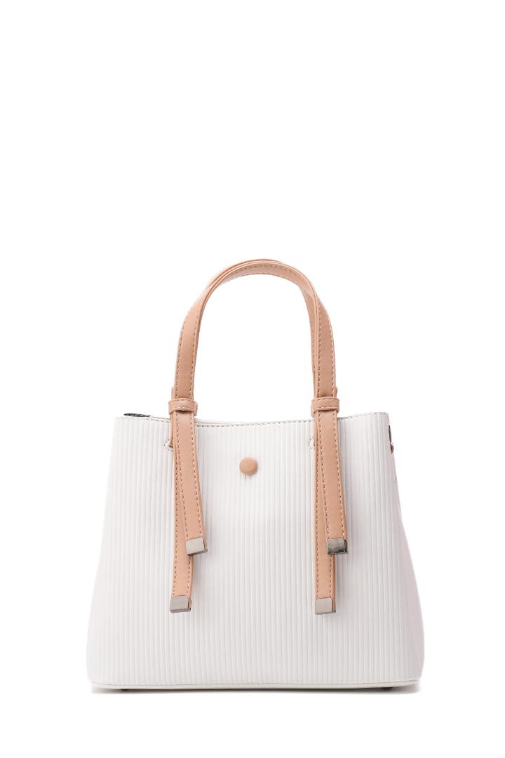Tevano Aria Structured Handbag – Pure White