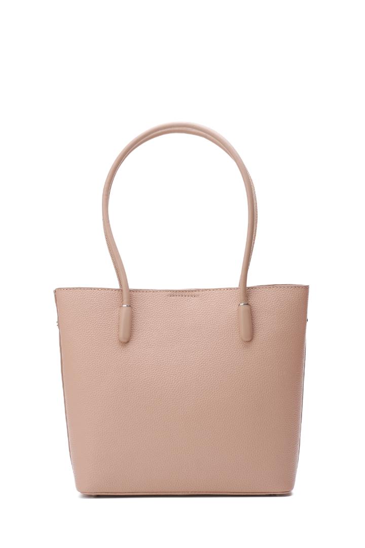 Tevano Classic Pebble Tote Bag – Nude Pink