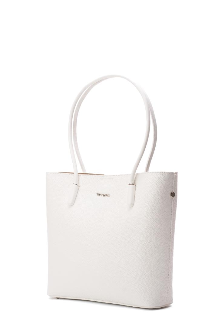 Tevano Classic Pebble Tote Bag – Pure White