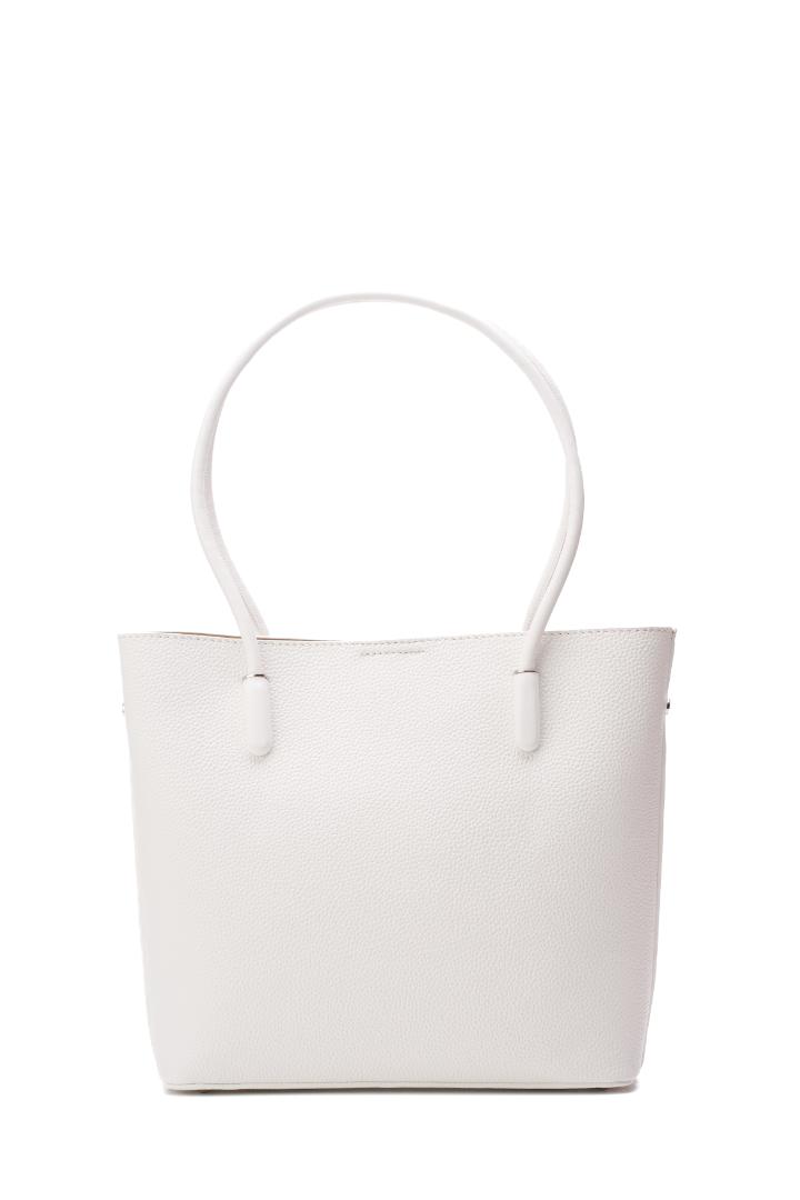 Tevano Classic Pebble Tote Bag – Pure White