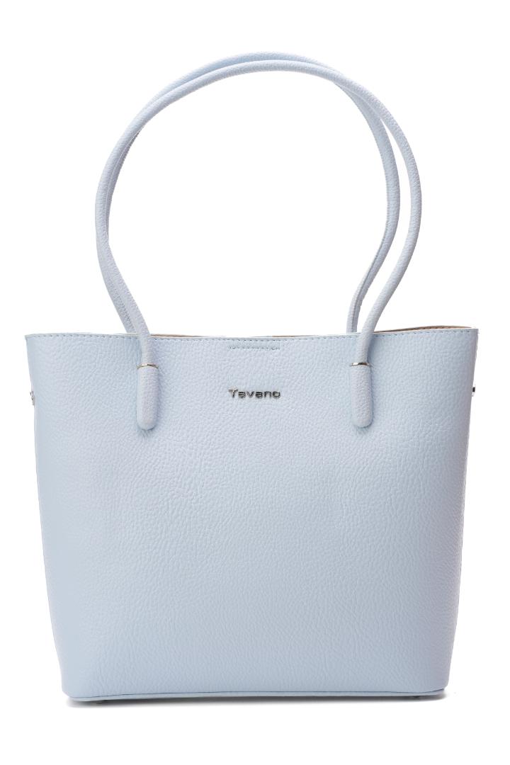 Tevano Classic Pebble Tote Bag – Sky Blue