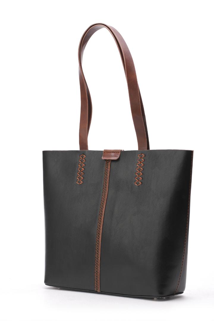 Tevano Willow Soft Tote Bag – Black