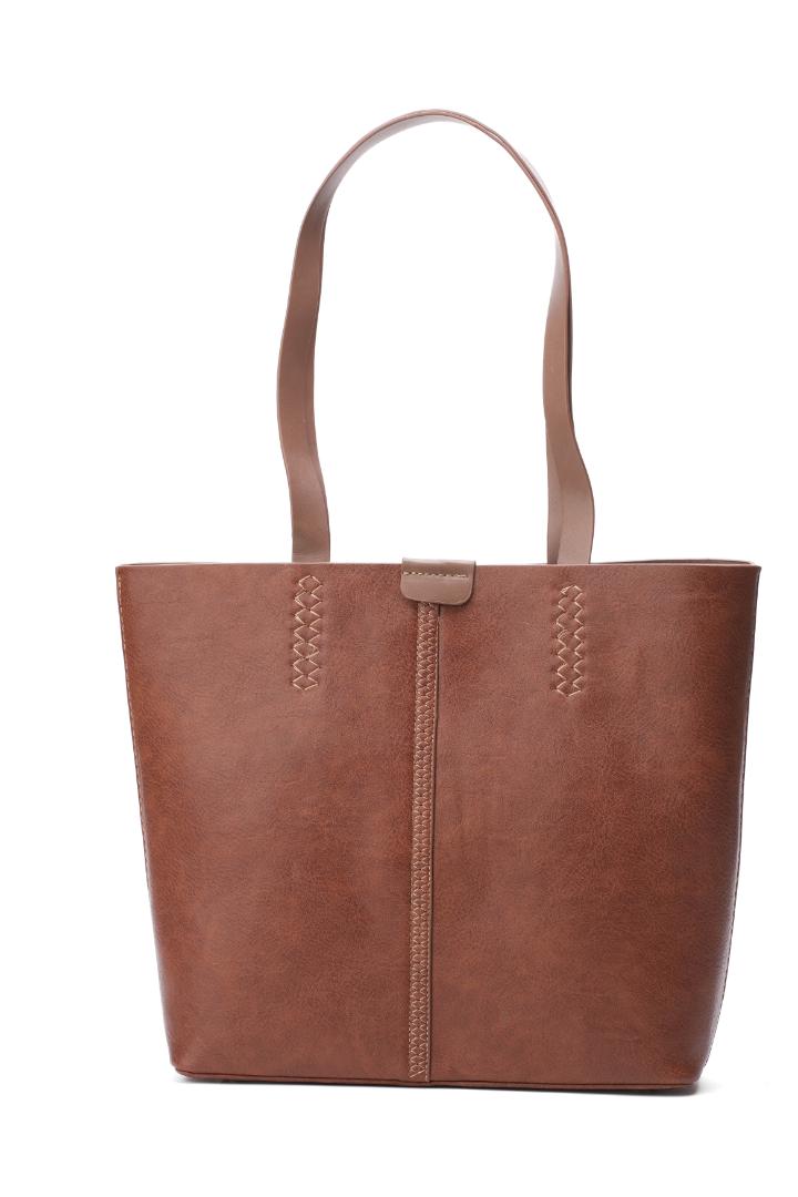 Tevano Willow Soft Tote Bag – Coffee Brown
