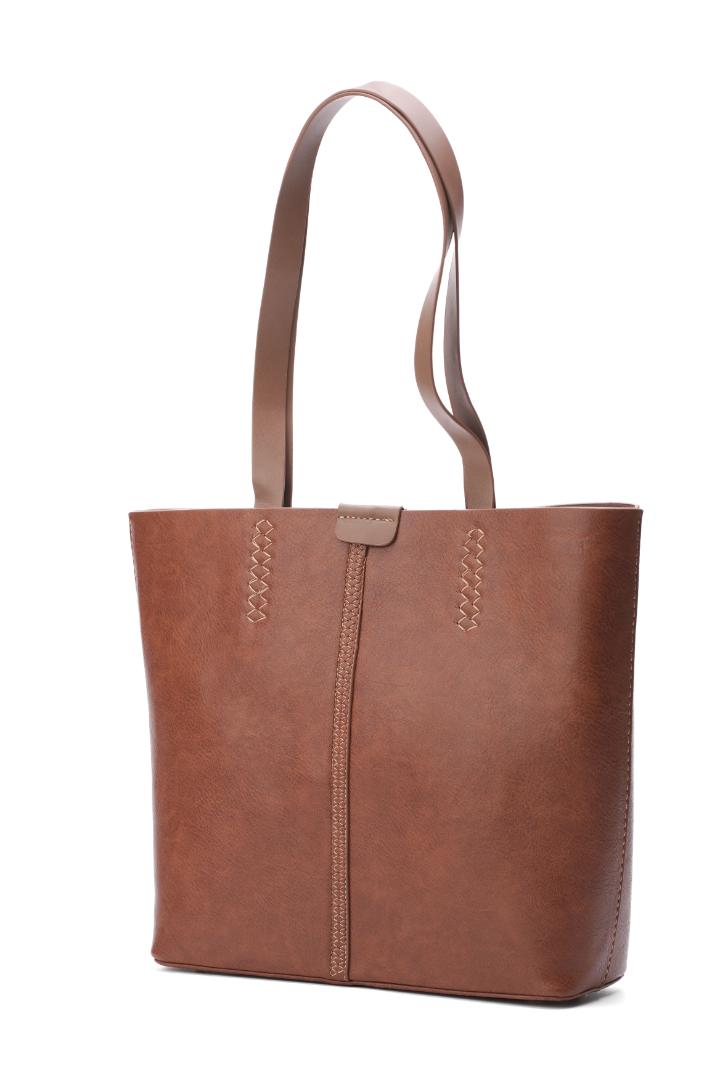 Tevano Willow Soft Tote Bag – Coffee Brown