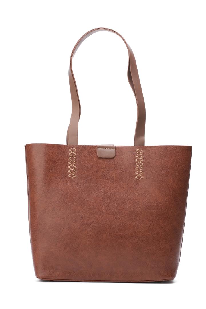 Tevano Willow Soft Tote Bag – Coffee Brown