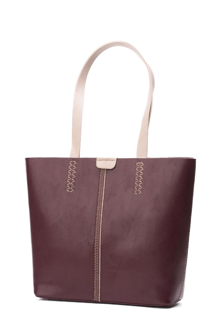 Tevano Willow Soft Tote Bag – Burgundy