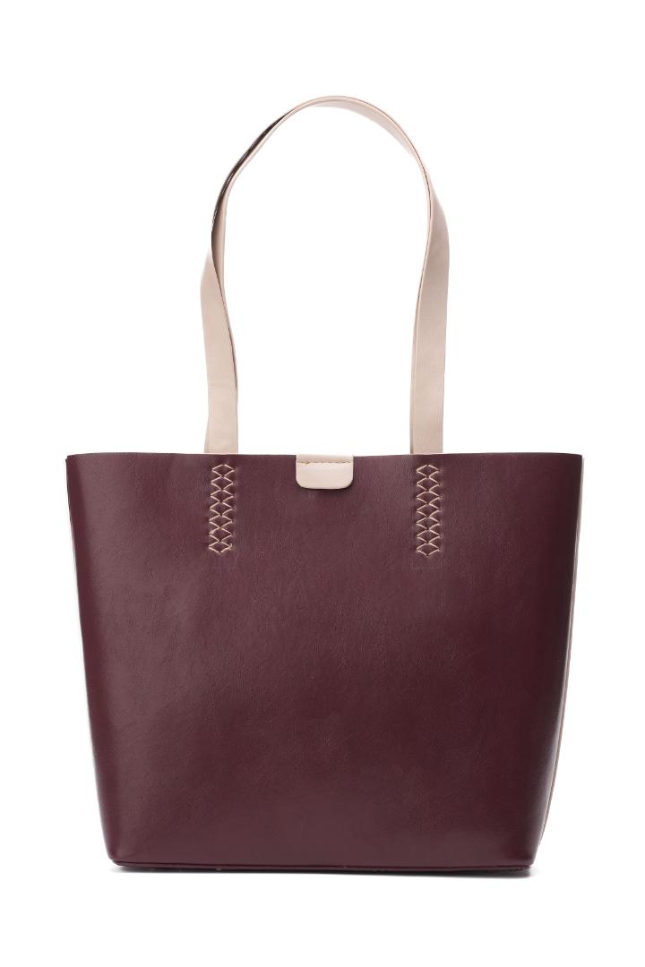 Tevano Willow Soft Tote Bag – Burgundy