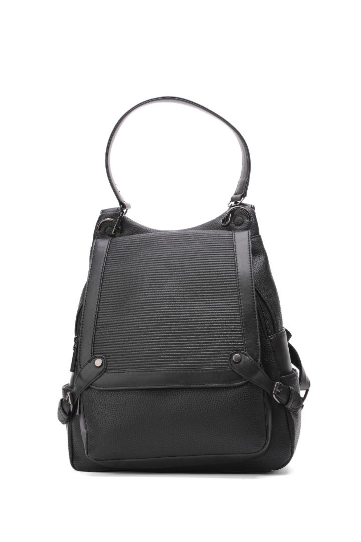 Tevano Ribbed Convertible Backpack – Cream
