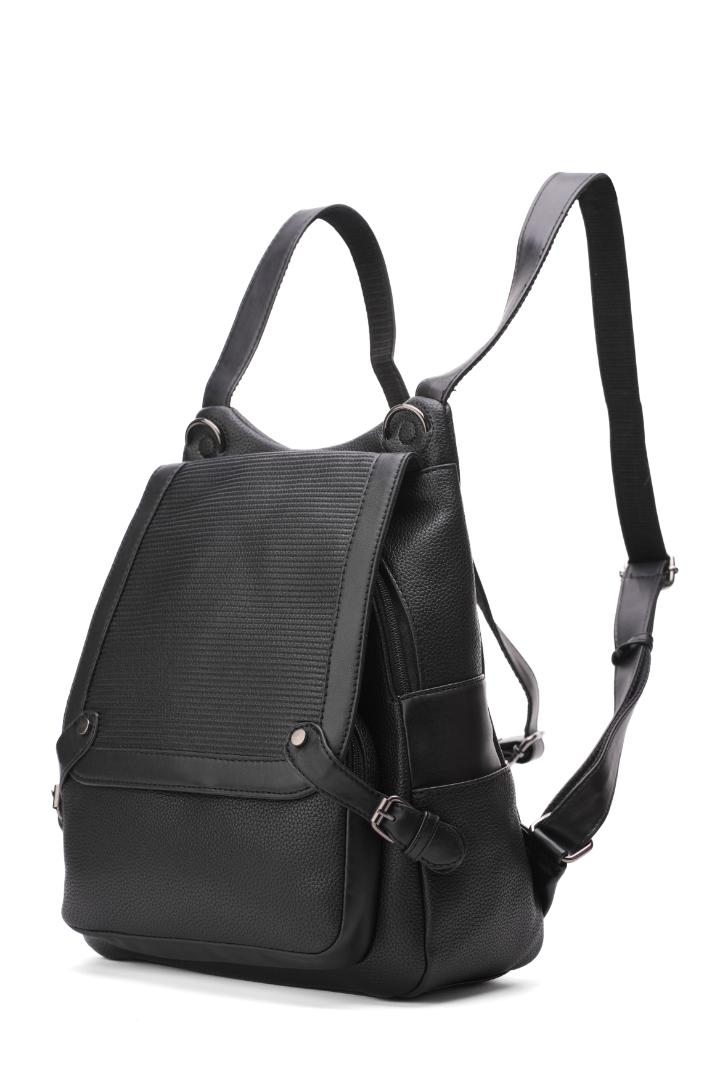 Tevano Ribbed Convertible Backpack – Cream
