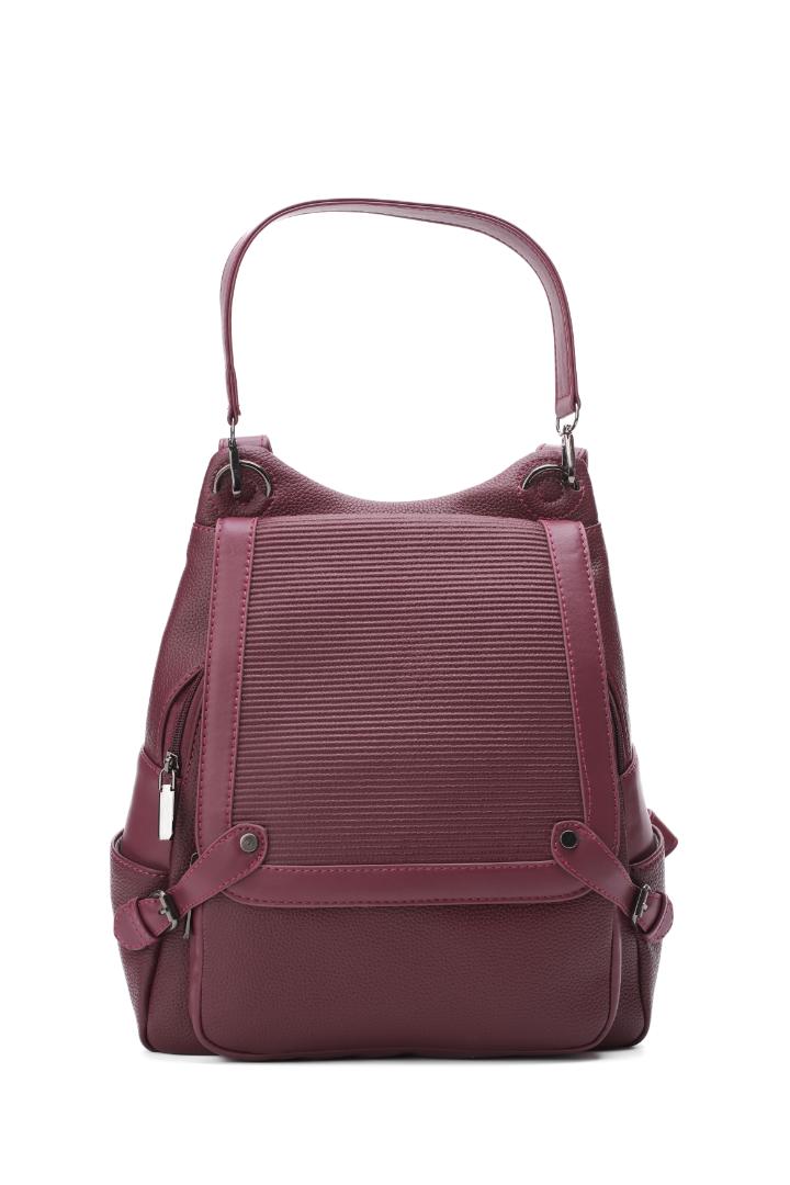 Tevano Ribbed Convertible Backpack – Cream