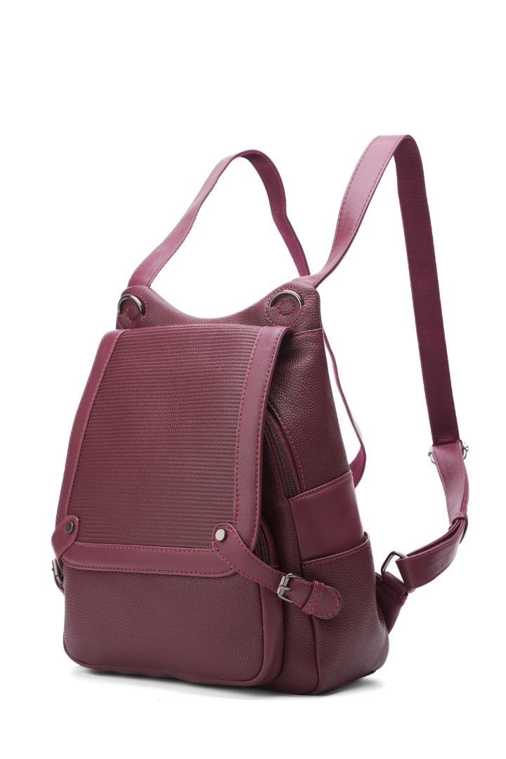 Tevano Ribbed Convertible Backpack – Cream