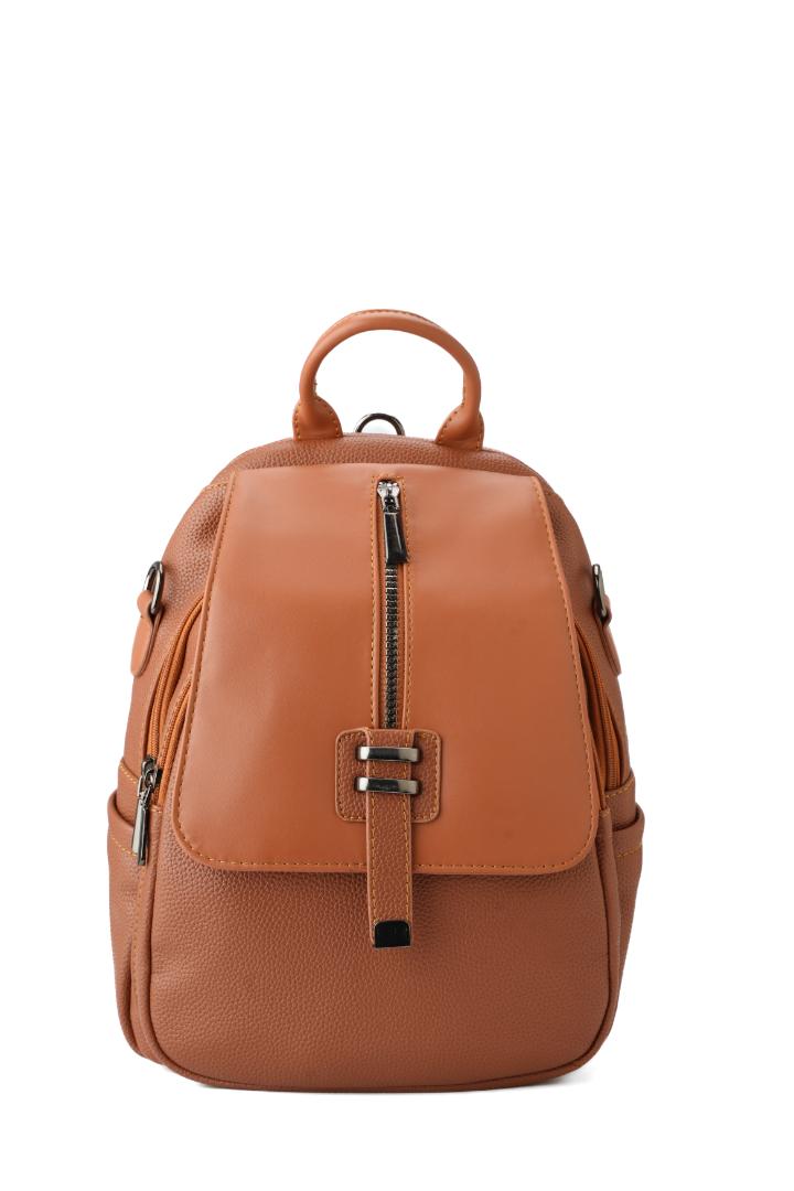 convertible mini backpack leather Tevano Aria Convertible Mini Backpack – Caramel Brown