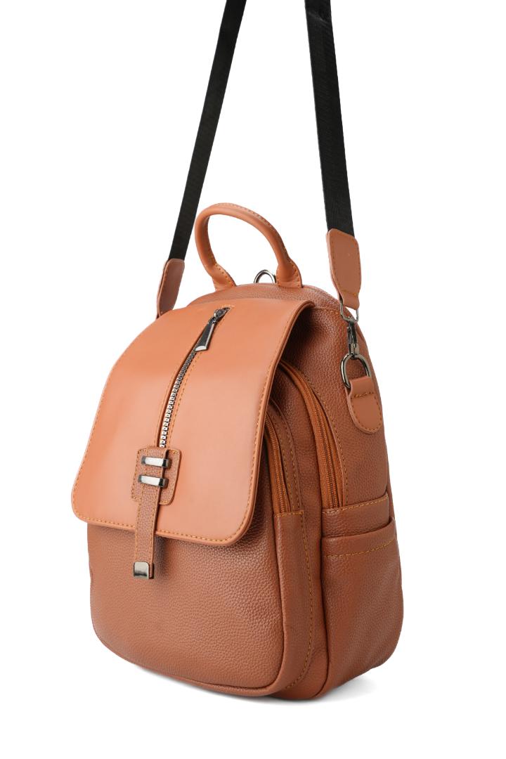 Tevano Aria Convertible Mini Backpack – Caramel Brown