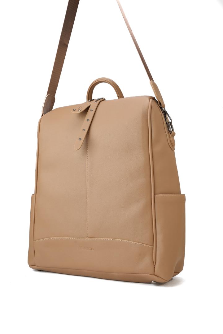 Tevano Nova Convertible Backpack – Caramel Tan