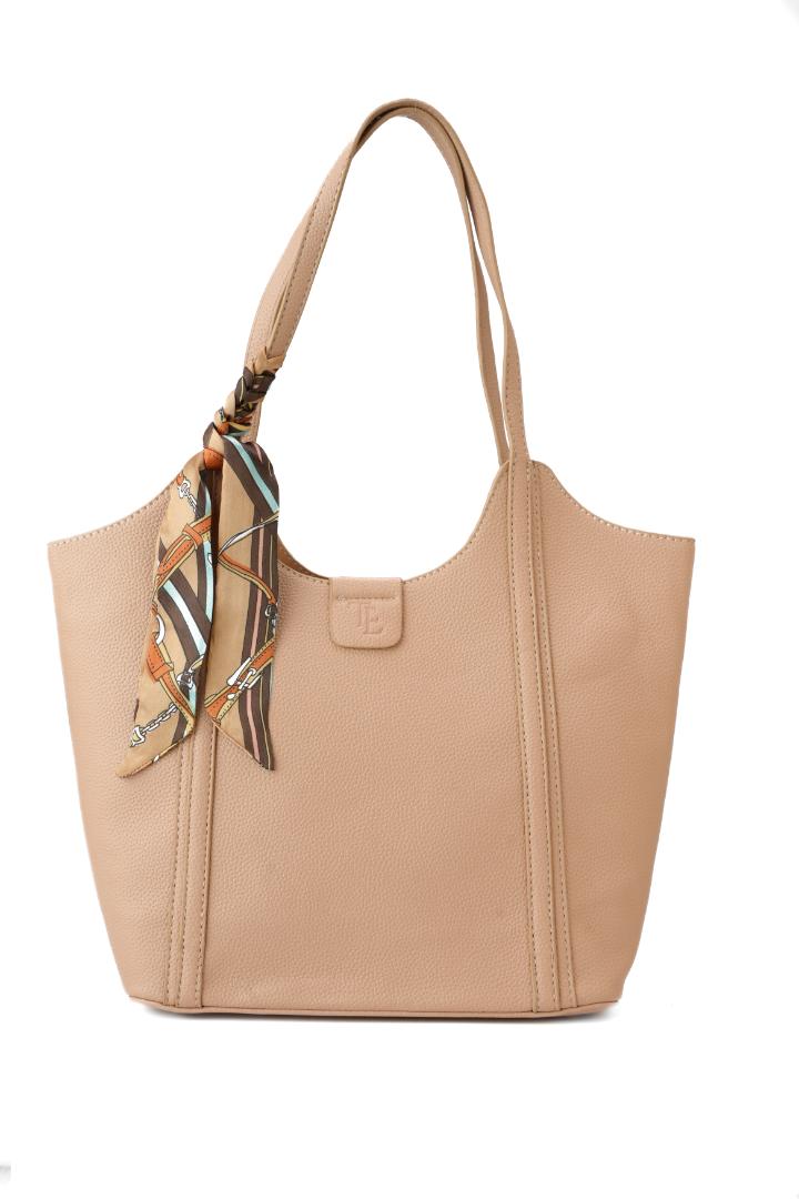 SilkEase Tote – Nude Beige