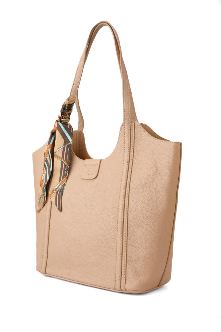 SilkEase Tote – Nude Beige
