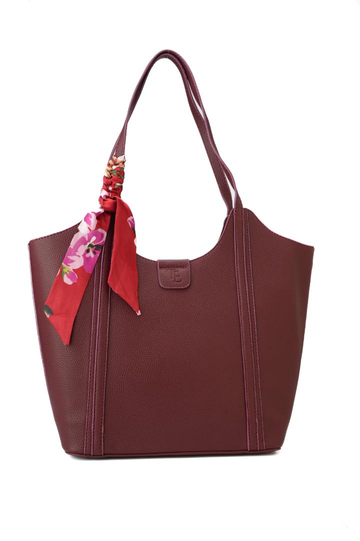SilkEase Tote – Burgundy