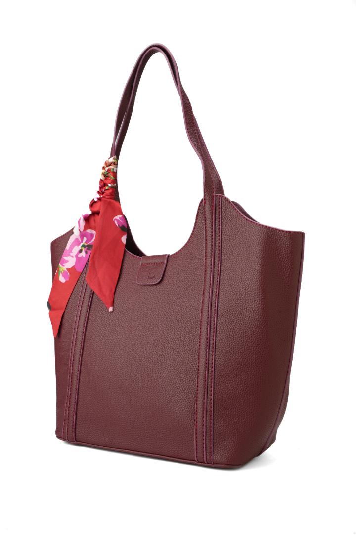 SilkEase Tote – Burgundy