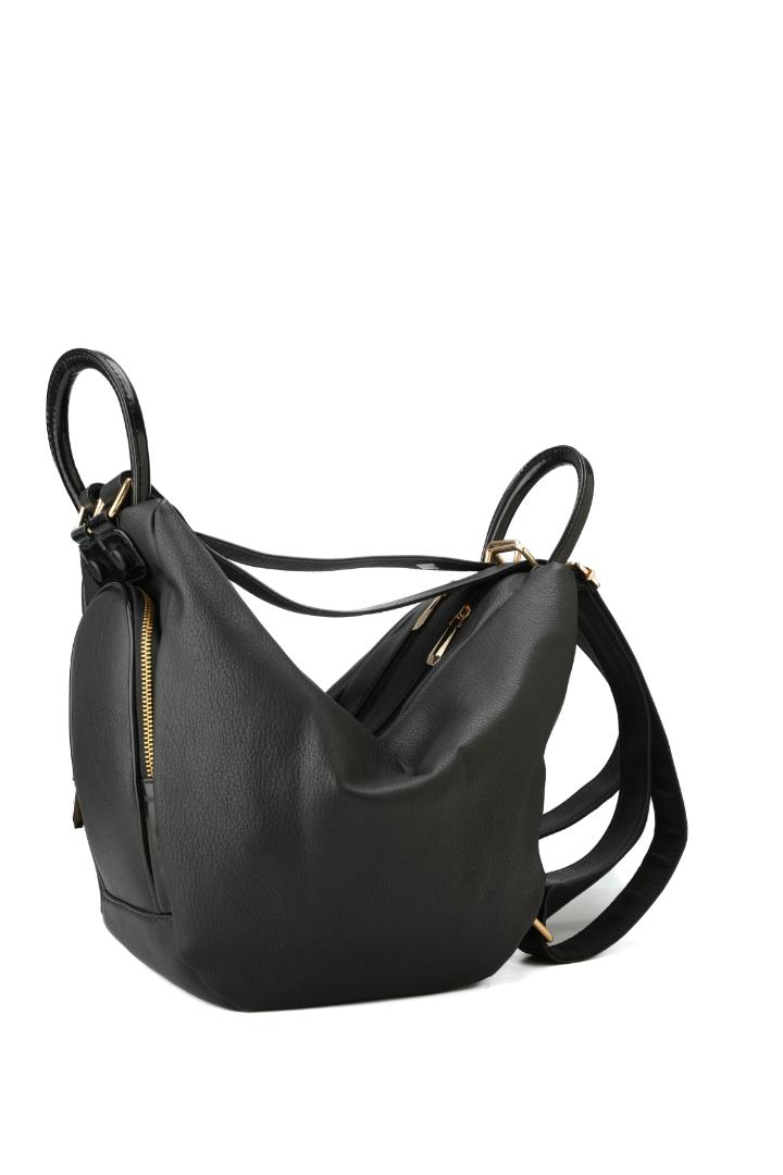 Tevano Mila Convertible Backpack – Jet Black