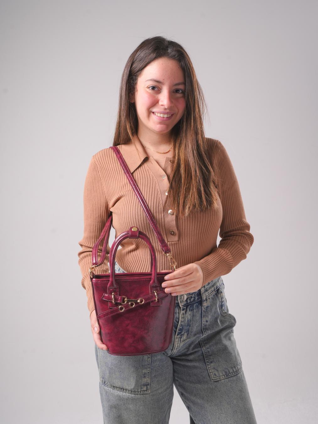 Midnight Shine Tote – Burgundy