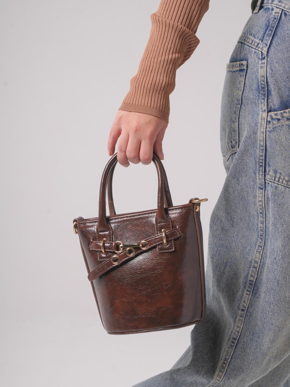 Midnight Shine Tote – Chocolate Brown