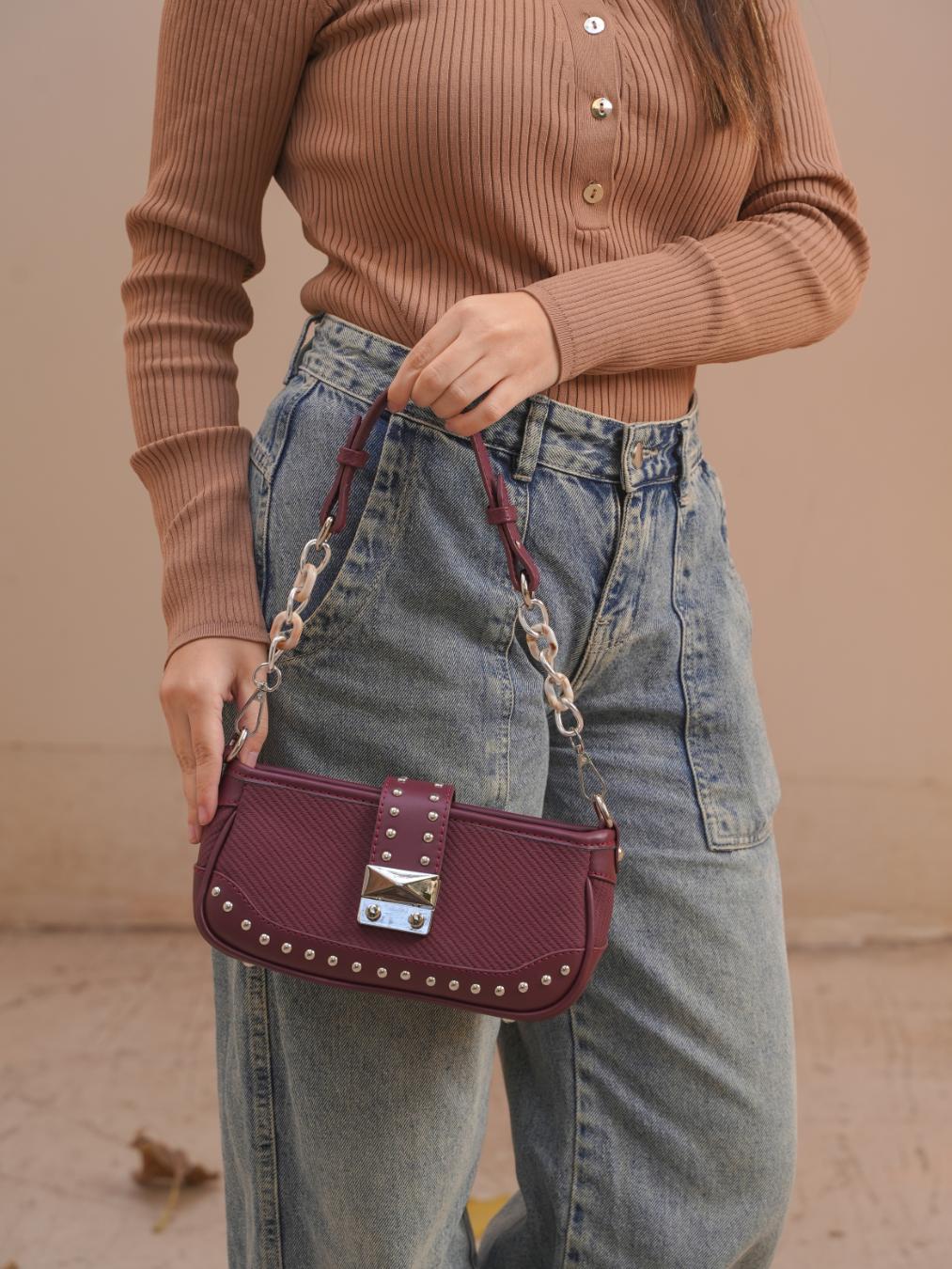 TEVANO Elegant Chain Shoulder Bag