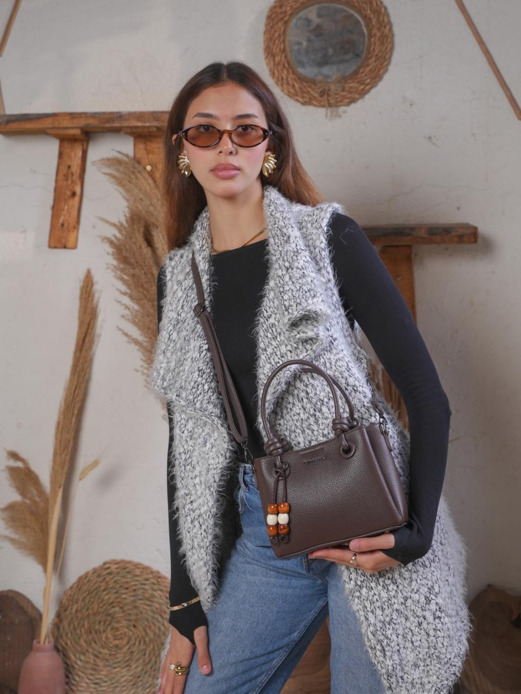 Versa Mini Bag With Cross Strap – Brown