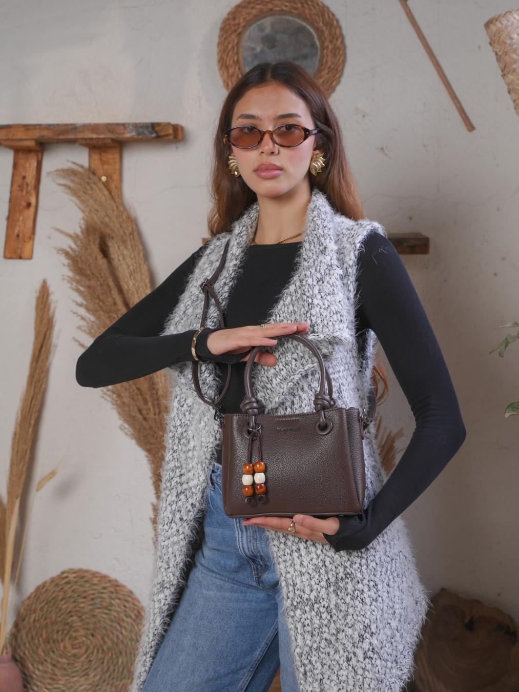 Versa Mini Bag With Cross Strap – Brown