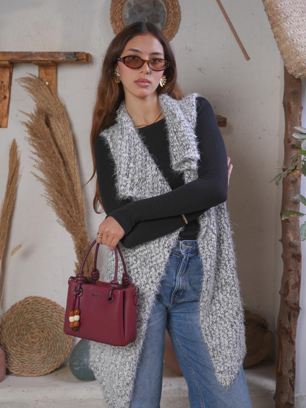 Versa Mini Bag With Cross Strap – Burgundy