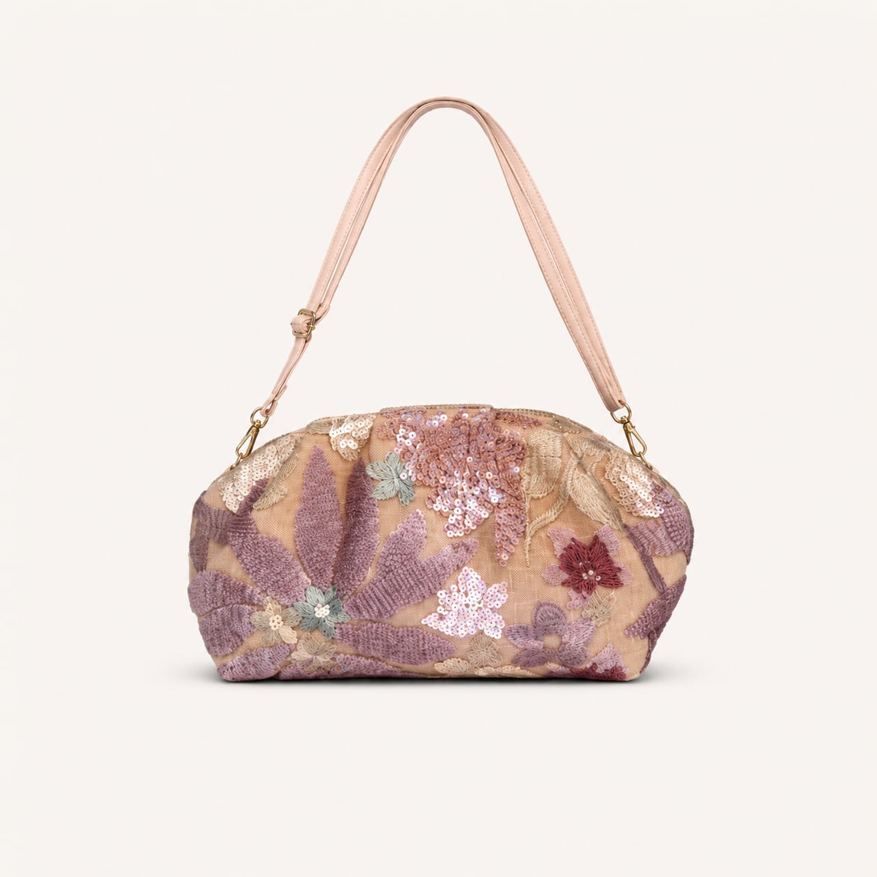 Tevano Blossom Embroidered Wristlet Clutch