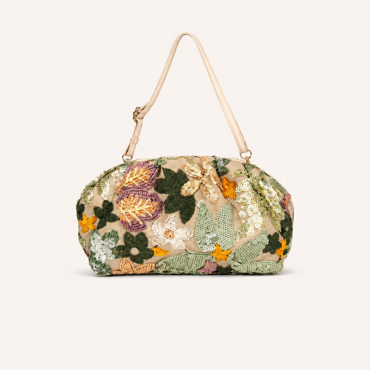Tevano Blossom Embroidered Wristlet Clutch