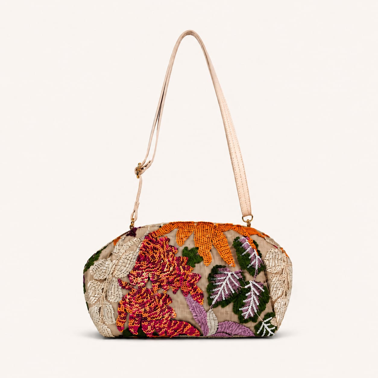 Tevano Blossom Embroidered Wristlet Clutch