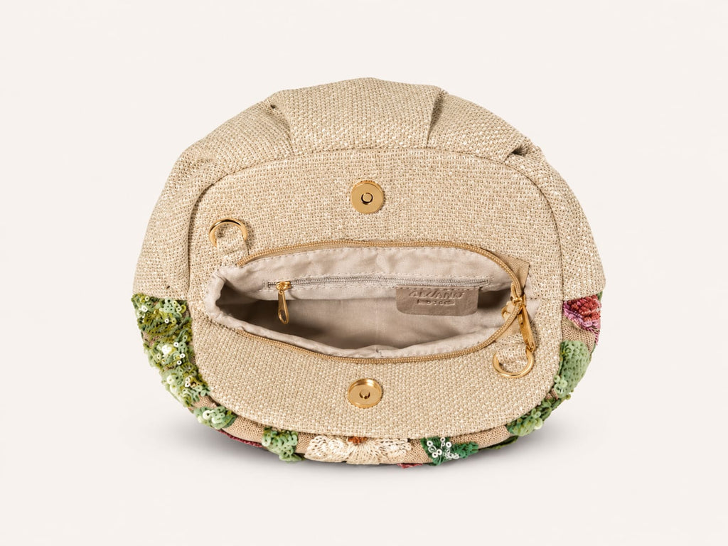 Tevano Blossom Embroidered Wristlet Clutch